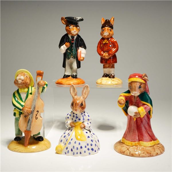 5pc Royal Doulton Bunnykins Fortune Teller Schoolmaster