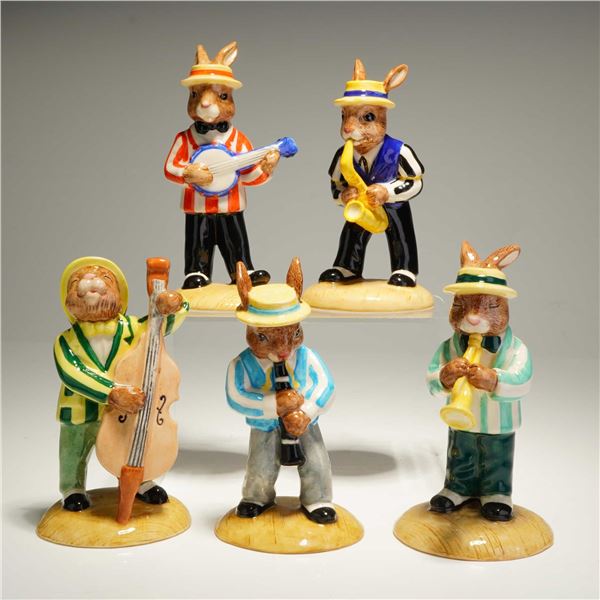 5pc Royal Doulton Bunnykins Jazz Band Collection Limited Edition Figurines