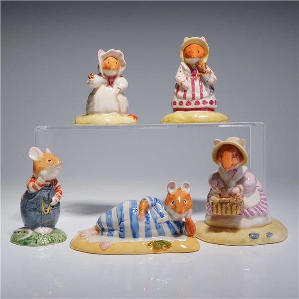 Five Royal Doulton Brambly Hedge Figurines - DBH7, 24, 40, 42 & 43