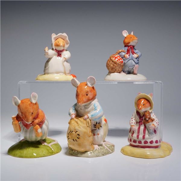 5pc Royal Doulton Brambly Hedge Figurines - DBH34, 37, 38, 42 & 43
