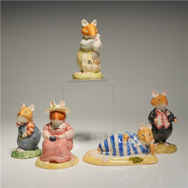 5pc Royal Doulton Brambly Hedge Figurines - DBH6, 7, 24, 25, & 26