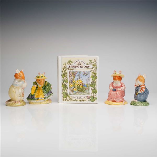 5pc Royal Doulton Brambly Hedge Figurines and Bank