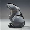 Image 2 : Baccarat Gray Crystal Rabbit Figurine