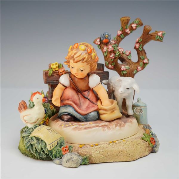 Goebel Hummel Spring Sowing Limited Edition Figurine and Seeds of Friendship Hummelscape