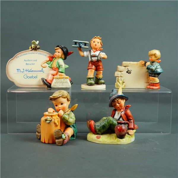 Goebel M.I. Hummel Collection of Five Figurines Including First Flight and Honey Lover