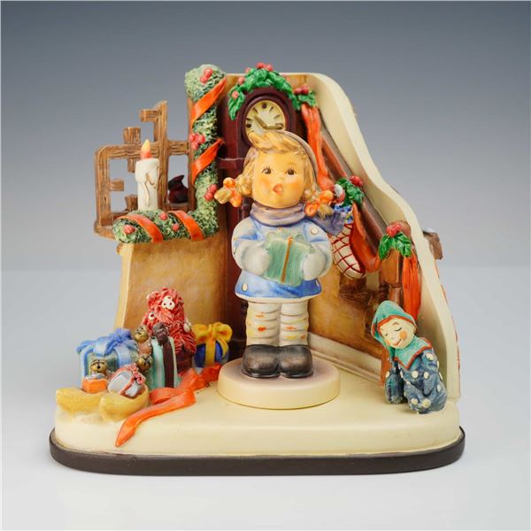 Two Goebel Hummel Christmas Time Musikfest Collection Items Including Musical Display 1038-D and Fig