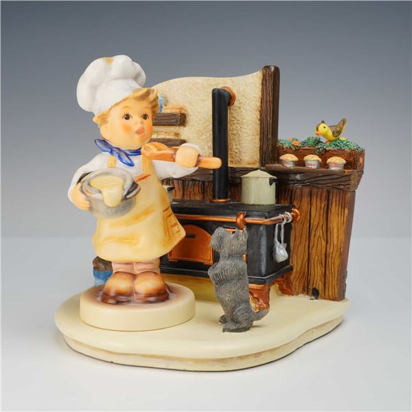 Two Goebel M.I. Hummel Items: In the Kitchen Figurine and Kozy Kitchen Hummelscape
