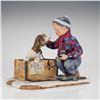 Image 1 : Gorham Norman Rockwell A Boy Meets His Dog Figurine