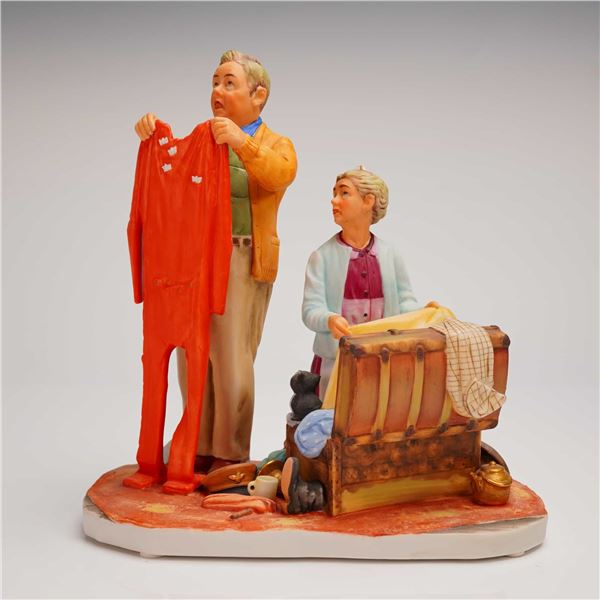 Gorham Norman Rockwell Fall Chilly Reception Figurine 1957 First Edition