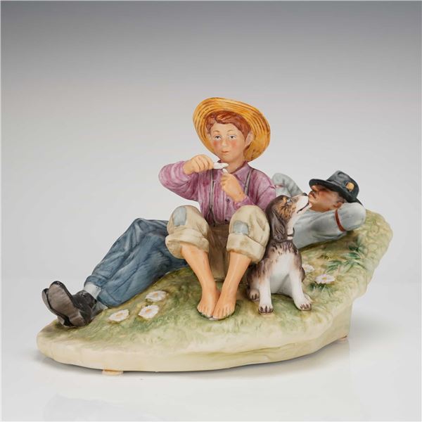 Gorham Norman Rockwell Porcelain Figurine Spring Day Dreamers