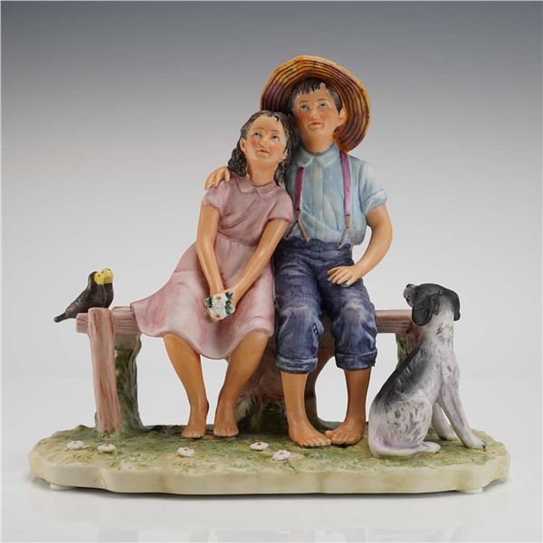 Gorham Norman Rockwell Spring Sweet Serenade Porcelain Figurine