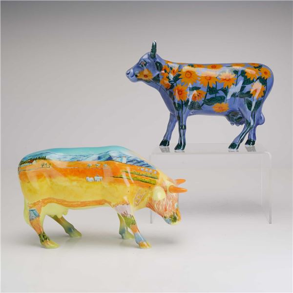 2pc Westland Cow Parade Figurines, Moo-nay's Garden and Vincent Van Cogh