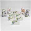 Image 1 : 10pc Assorted Japanese & English Porcelain Floral Place Card Holders and Shakers, Including Lefton a