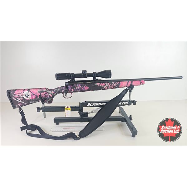 RIFLE : Savage Axis 243 Win : Bolt Action : Pink Camo : c/w Weaver Scope 3-9x40 & Sling (BBL 20") (S