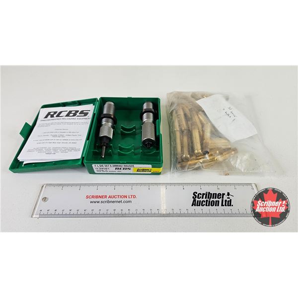 RCBS Die Set & Brass : 9.3mm x 62 Mauser (Brass Count : 31)
