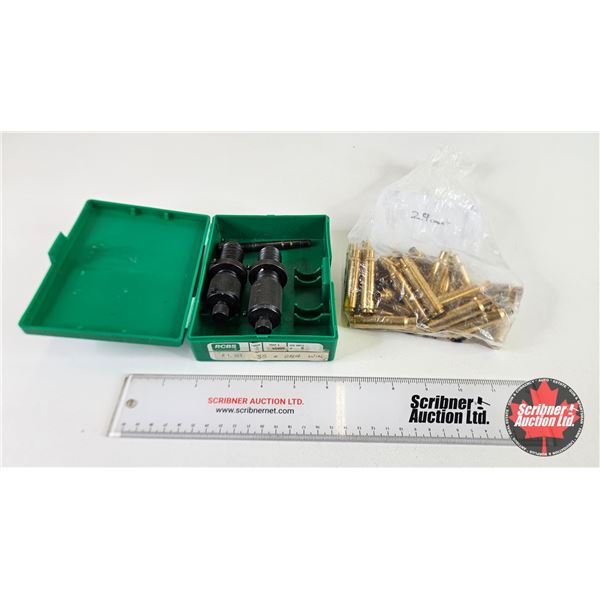 RCBS Die Set & Brass : .35 x 284 WIN (Brass Count : 29)