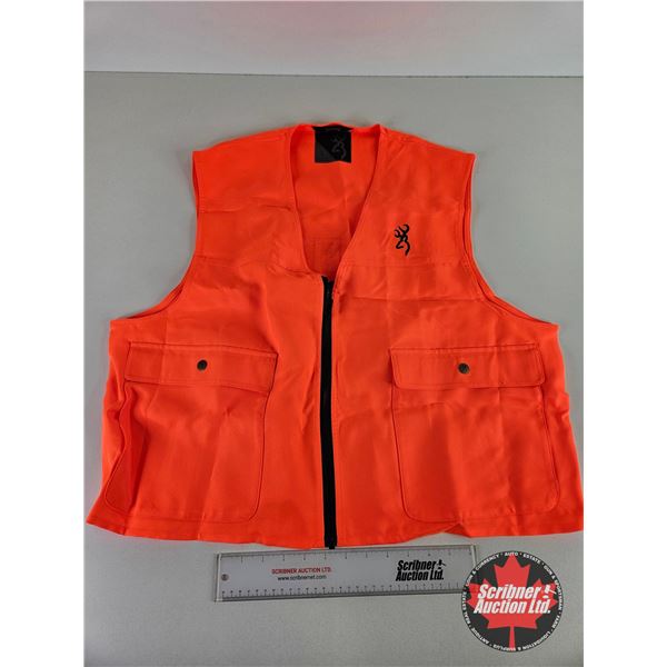 Browning Hunting Vest : High Vis. Orange (Size Large)
