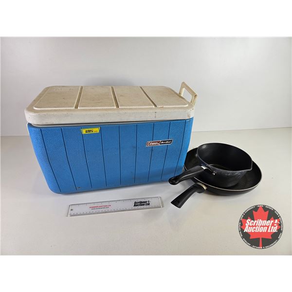 Coleman Dura-Mate Cooler with Contents (Pots and Pans) (Measures : 13"H x 21"W x 13"D)
