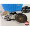 Image 3 : Coleman Dura-Mate Cooler with Contents (Pots and Pans) (Measures : 13"H x 21"W x 13"D)