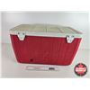 Image 9 : Coleman Cooler with Contents (Pots, Pans and Utensils) (Measures : 14"H x 24"W x 14"D)