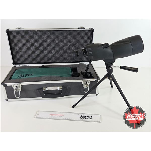 Alpen 15 - 45x Spotting Scope (In Aluminum Case) (Case Measures : 10"H x 21"W x 6"D)