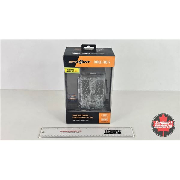Spypoint Force-Pro-S Solar Trail Camera (NIB) (Box Measures : 10"H x 6"W x 4"D)