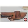 Image 3 : Combo (2) : - Knife (Consignor Tag - Stainless 440 Steel Skinner Bone Handle) w/ Leather Sheath (Tot