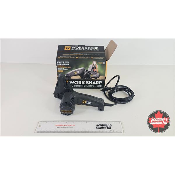 Work Sharp Knife and Tool Sharpener (Tested : Working)  (Missing 25 Degree Guides and Scissor Guide)