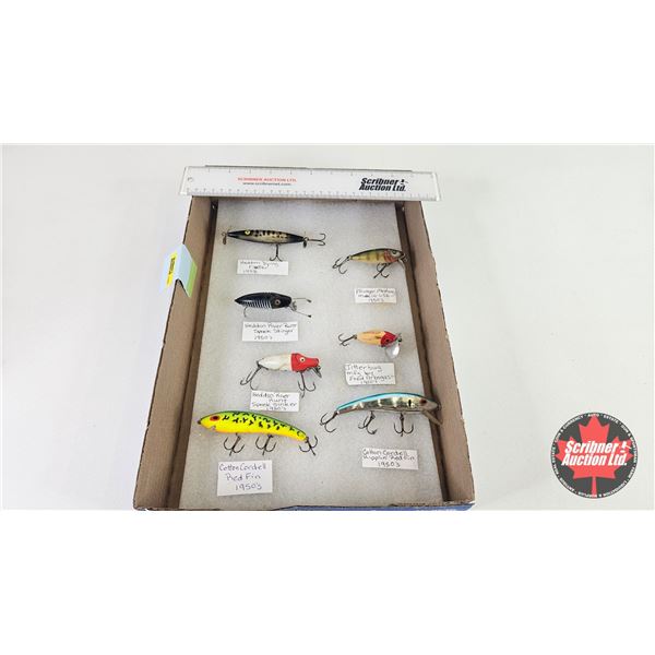 Vintage Lures : (7 pcs) : Incl :  - Heddon - Cotton Cardell - Pflueger  - Fred Arbogast