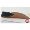 Image 10 : Knife w/Leather Sheath (Consignor Tag - Stainless Skinner Snakeskin Laminate Leather Sheath) (Total 