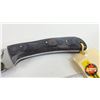 Image 4 : Knife w/Leather Sheath (Consignor Tag - Stainless Skinner Snakeskin Laminate Leather Sheath) (Total 