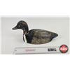 Image 2 : Wooden Duck Decoy (Consignor Tag - Working Blue Bill Drake Very Early) (Measures : 6"H x 6"W x 14"D)