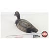 Image 3 : Wooden Duck Decoy (Consignor Tag - Working Blue Bill Drake Very Early) (Measures : 6"H x 6"W x 14"D)