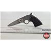 Image 1 : Knife : Stainless Steel Folding Knife : "Gun Knife"  (Total Length Extended : 7-1/2")