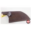 Image 7 : Knife & Leather Sheath :  (Consignor Tag - Heavy Damascus Cleaver Laminate Handle) (Total Length : 1