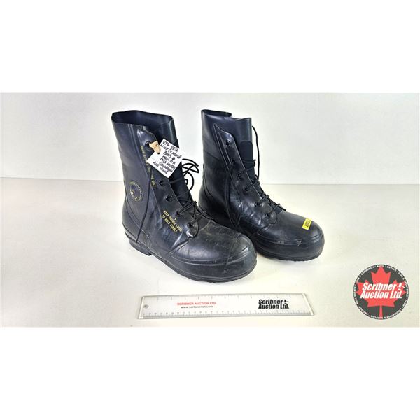 Boots:  (Consignor Tag - Vintage BATA Mickey Mouse Boots Mens 10R 1984 Military Cold Weather Air Val