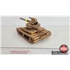 Image 3 : Bullet Shell Casing Metal Sculpture : Military Tank:  (Measures : 5"H x 5"W x 10"L)