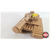 Image 8 : Bullet Shell Casing Metal Sculpture : Military Tank:  (Measures : 5"H x 5"W x 10"L)
