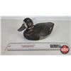 Image 1 : Wooden Duck Decoy (Consignor Tag - Blue Bill Hen) (Measures: 5"H x 6"W x 12"L)