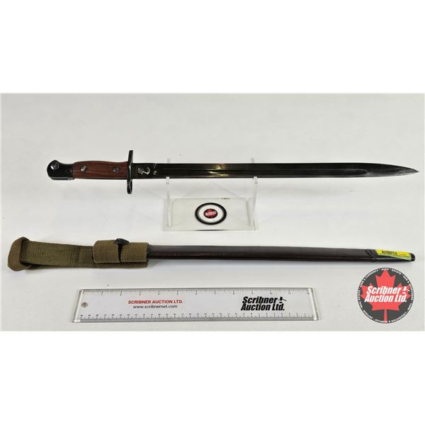 Enfield SMLE P- 1907 Bayonet w/Scabbard (Total Length of Bayonet : 21-1/2")