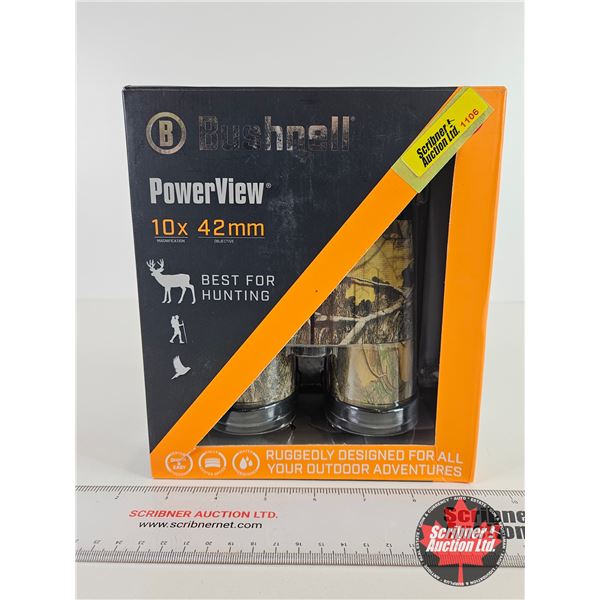 Bushnell PowerView 10 x 42 Binoculars (In original Package) (Box Measures : 8"H x 7"W x 4-1/2"D)