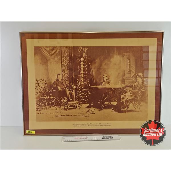 Sepia-Toned Framed Print : Furniture Manufacturer From Oregon (Measures : 22"H x 30"W)