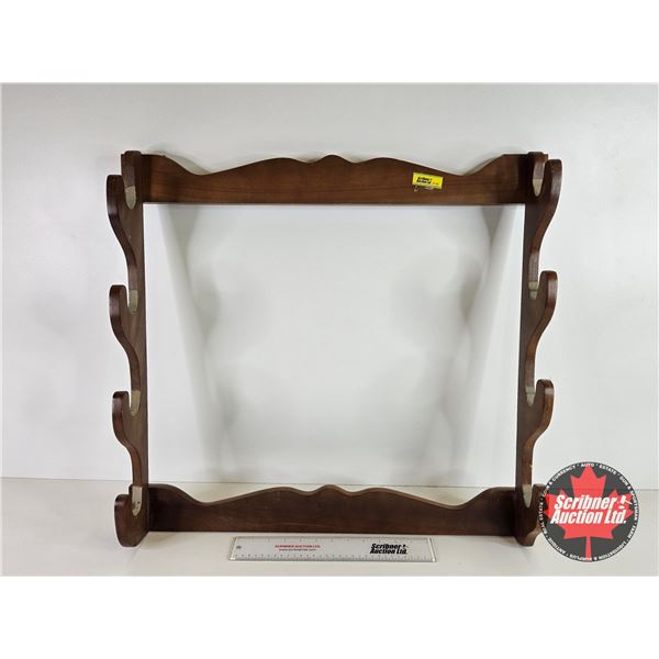 Horizontal Gun Rack : 4 Place (Wood) (Measures : 24"H x 26"W x 4"D)