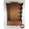 Image 1 : Wooden Gun Rack : 4 Place : w/Bottom Storage (Measures : 39"H x 25"W x 6-1/4"D)