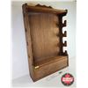 Image 3 : Wooden Gun Rack : 4 Place : w/Bottom Storage (Measures : 39"H x 25"W x 6-1/4"D)