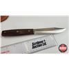 Image 5 : Knife w/Leather Sheath (Consignor Tag - Stainless Hunting Knife Traditions Spain Walnut Handle Leath