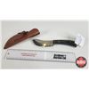 Image 1 : Knife w/Leather Sheath  (Consignor Tag - Stainless Skinner Laminate Handle) (Total Length of Knife :