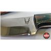 Image 2 : Knife w/Leather Sheath  (Consignor Tag - Stainless Skinner Laminate Handle) (Total Length of Knife :