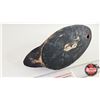 Image 7 : Wooden Duck Decoy  (Consignor Tag - Black Duck Working Decoy Glass Eyes 1930's) (Measures : 6"H x 6"