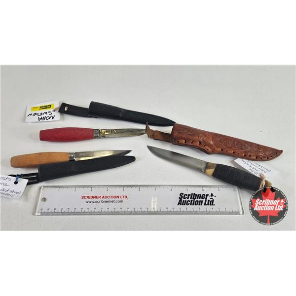 Knife Trio: Norway / Sweden (SEE PICS) (Longest Knife Total Knife Length : 9")